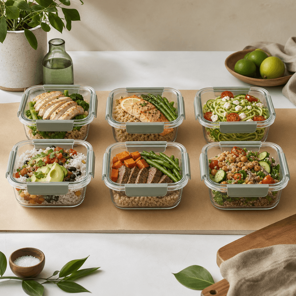 Glass Meal Prep Containers (6) — Product