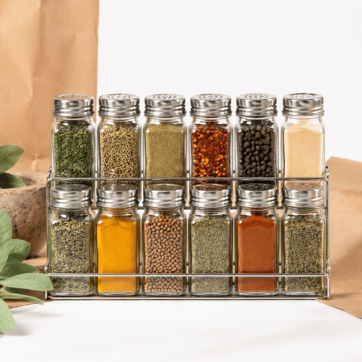 Spice Jar & Rack Set (12)